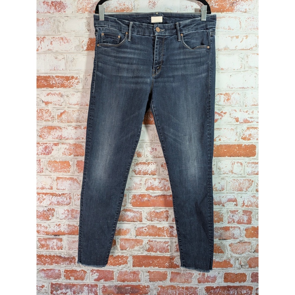 Mother Jeans‎ Women 32 Blue Looker Ankle Fray No Paly Raw Hem Denim
